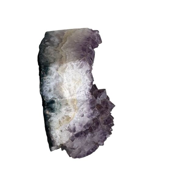 Natural Amethyst Quartz Crystal Cluster Calcite Geode - Picture 6 of 7